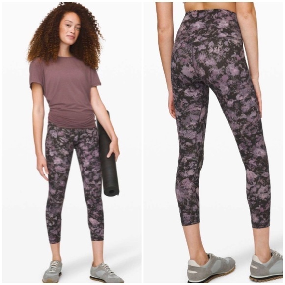 LULULEMON Align Pant II 28” in Floral Illusion Ice Grey Multi - Picture 1 of 10